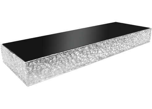 長角ガラスプレート90黒 食器レンタル パーティー用品レンタルはファースト メイトへ